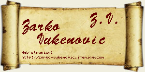 Žarko Vukenović vizit kartica